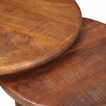 vidaXL Tables basses gigognes 3 Pièces Marron miel Bois de mangue massif