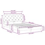 vidaXL Cadre de lit sans matelas gris foncé 120x200 cm velours