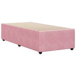 vidaXL Cadre de lit sans matelas rose 100x200 cm velours