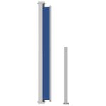 Vidaxl auvent latéral rétractable de patio 220x500 cm bleu