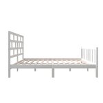 vidaXL Cadre de lit sans matelas blanc bois massif 140x200 cm
