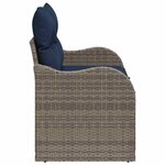 vidaXL Canapé de jardin avec coussin 121 x 62 x 69 cm polyrotin