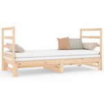 vidaXL Lit coulissant 2x(90x190) cm Bois de pin massif