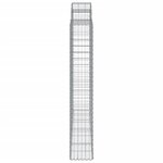 vidaXL Paniers à gabions arqués 2 Pièces 200x30x180/200 cm Fer galvanisé