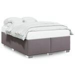 vidaXL Cadre de lit sans matelas gris 140x190 cm similicuir