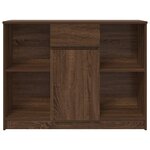 vidaXL Buffet avec tiroir chêne brun 101x35x76 cm bois d'ingénierie