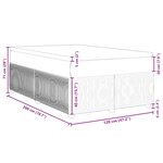 vidaXL Sommier à lattes de lit avec matelas Gris clair 120x200cm Tissu