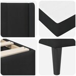 vidaXL Cadre de lit avec matelas Noir 200 x 200 cm Velours