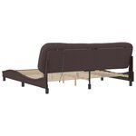 vidaXL Cadre de lit avec LED sans matelas Hvar marron foncé 200x200cm tissu