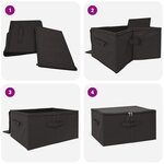 vidaXL Boîte de rangement Anthracite 43 x 34 x 23 cm Tissu intissé