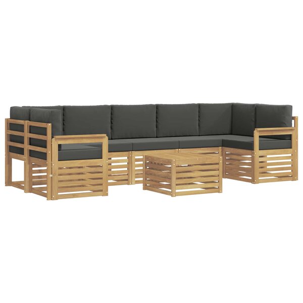 vidaXL Ensemble de canapés d'extérieur 8 pc Blanc et anthracite
