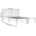 vidaXL Cadre de lit sans matelas bois massif de pin 200x200 cm