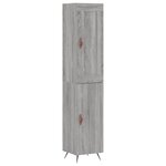 vidaXL Buffet haut Sonoma gris 34 5x34x180 cm Bois d'ingénierie