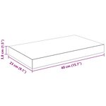 vidaXL Étagère murale flottante Blanc brillant 40x23x3 8 cm MDF