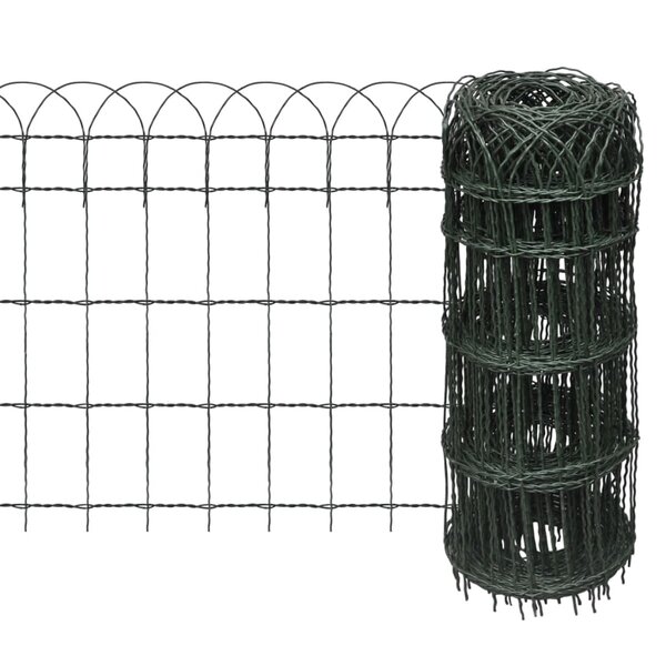 vidaXL Bordure de pelouse Fer enduit de poudre 10x0 65 m