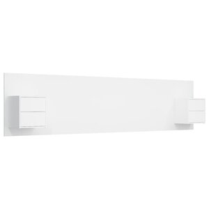 vidaXL Tête de lit avec armoires Blanc Bois d'ingénierie