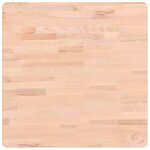 vidaXL Dessus de table 60x60x2 5 cm carré bois massif de hêtre