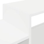 vidaXL Meuble TV mural Montage mural Blanc 180 x 28 x 21 cm