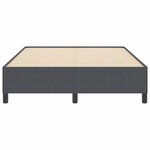 vidaXL Cadre de lit Gris foncé 140 x 190 cm Tissu en velours côtelé