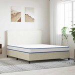vidaXL Matelas Blanc 200 x 180 x 17 cm Mousse PU