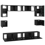 vidaXL Ensemble meuble TV 8 Pièces Chêne noir 100 x 30 x 30 cm