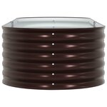 Jardinière en acier galvanisé marron vidaXL 240x80x44 cm