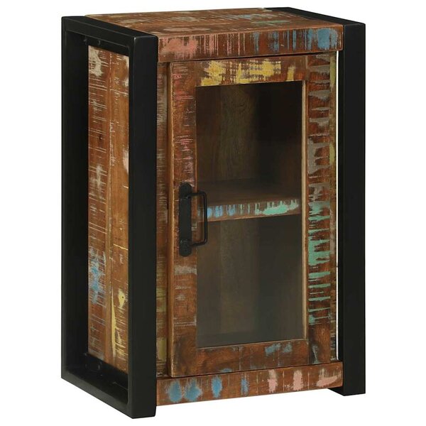 vidaXL Armoire de salle de bain avec porte Marron Bois Recyclé Solide