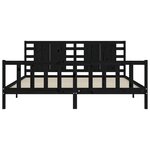vidaXL Cadre de lit sans matelas noir 200x200 cm bois massif de pin
