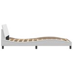 vidaXL Cadre de lit sans matelas blanc 100x200 cm similicuir