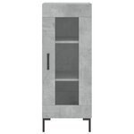 vidaXL Buffet haut Gris béton 34 5x34x180 cm Bois d'ingénierie