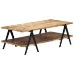 vidaXL Table basse 115x60x40 cm Bois de manguier massif