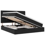 vidaXL Lit avec rangement et matelas Noir 160 x 200 cm Velours