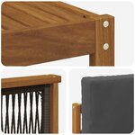 vidaXL Ensemble de canapés d'extérieur 4 pc Naturel et Anthracite