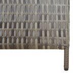 vidaXL Cloison de séparation 4 panneaux gris résine tressée