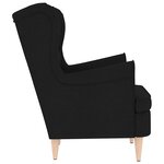 vidaXL Fauteuil noir 74x84x100 cm tissu