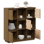 vidaXL Buffet Marron miel 110 5x35x117 cm Bois massif de pin
