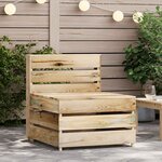 vidaXL Canapé palette de milieu de jardin bois de pin imprégné
