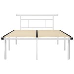 vidaXL Cadre de lit sans matelas blanc métal 120x200 cm