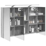 vidaXL Armoire Miroir de Salle de Bain Gris Sonoma 100 x 14 5 x 70 cm