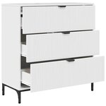 vidaXL Buffet Blanc brillant 79 5 x 33 x 82 cm Bois d'ingénierie