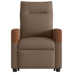 vidaXL Fauteuil inclinable électrique marron tissu