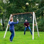AXI Portique 4 en 1 Sports Fun Blanc Marron 160x254x207cm