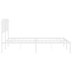 vidaXL Cadre de lit métal avec tête de lit blanc 183x213 cm