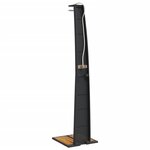vidaXL Douche d'extérieur noir 55x60x224 cm résine tressée bois acacia