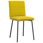 vidaXL Chaises à manger lot de 6 jaune velours