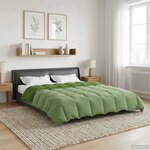 vidaXL Duvet complet toute l'année Vert 240 x 260 cm Microfibre