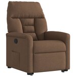 vidaXL Fauteuil inclinable Marron Tissu