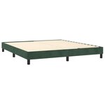 vidaXL Sommier à lattes de lit et matelas Vert foncé 160x200cm Velours