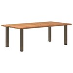 vidaXL Table à manger et bord naturel bois massif chêne rectangulaire