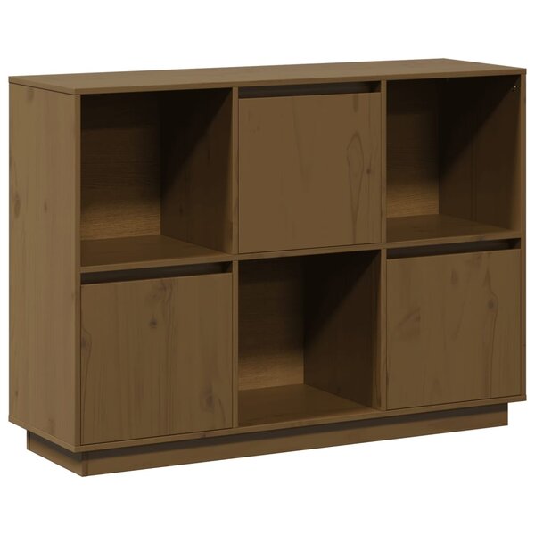 vidaXL Buffet Marron miel 110 5x35x80 cm Bois massif de pin